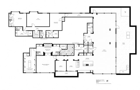 floor plan of the second level of the renovated home
